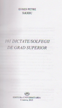 101 dictate/solfegii de grad superior