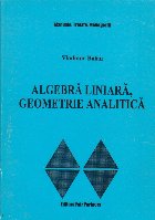 coperta Algebra liniara, geometrie analitica