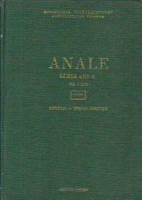 Anale, Seria a III-a, Volumul I (XI), 1969 - Biologie. Stiinte agricole