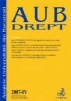 Analele Universitatii Bucuresti 2007