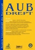 coperta Analele Universitatii Bucuresti - Drept, Nr. I din 2009