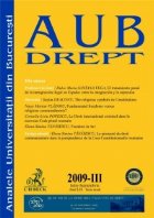 coperta Analele Universitatii din Bucuresti - Drept, Nr. III din 2009