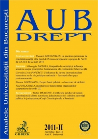 Analele Universitatii din Bucuresti - Seria Drept, Nr. II din 2011