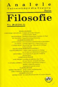 Analele Universitatii din Craiova - Seria Filosofie, Nr. 28 (2/2011)