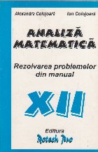 Analiza matematica rezolvarea problemelor din