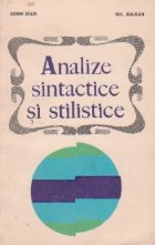 Analize sintactice stilistice