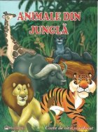 Animale din jungla . Carte de citit si colorat