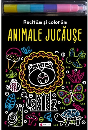 Animale jucăuşe : recităm şi colorăm