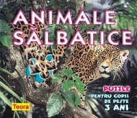 Animale salbatice - puzzle (puzzle pentru copii de peste 3 ani)