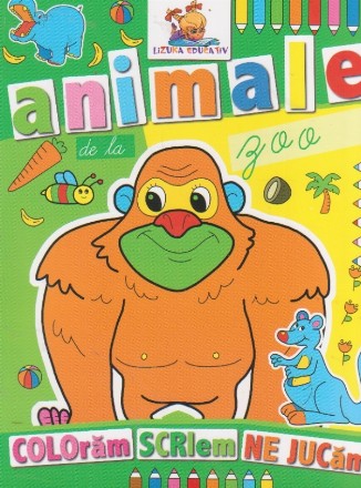 Animale de la zoo - Carte de colorat