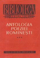 Antologia poeziei rominesti Volumul III