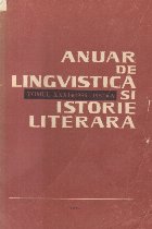 Anuar Lingvistica Istorie Literara Tomul