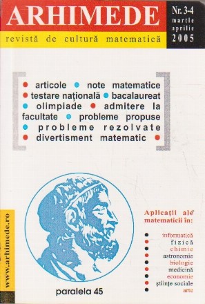 Arhimede - Revista de cultura matematica, Nr. 3-4/2005