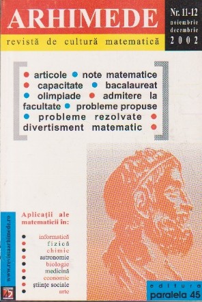 Arhimede - Revista de cultura matematica, Nr. 11-12/2002