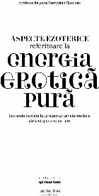 Aspecte ezoterice referitoare energia erotică
