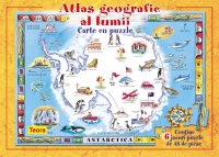Atlas geografic al lumii - Carte cu puzzle
