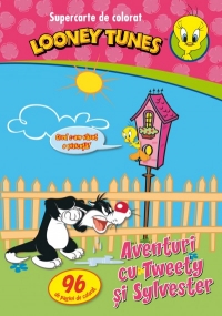 Aventuri cu Tweety si Sylvester. Supercarte de colorat