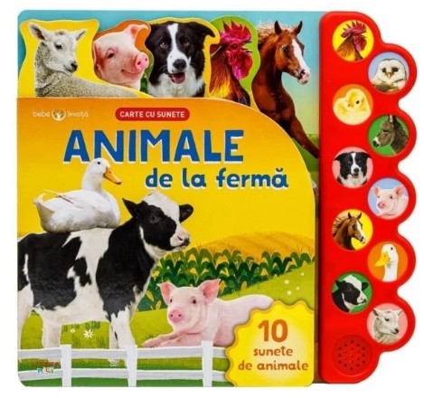 Bebe invata. Animale de la ferma. Carte cu sunete