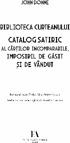 Biblioteca curteanului catalog satiric cărţilor