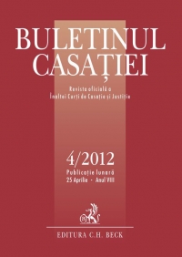 Buletinul Casatiei, nr. 4/2012