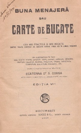 Buna menajera sau carte de bucate