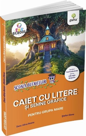 Caiet cu litere şi semne grafice pentru grupa mare : şcoala bufniţelor