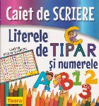 Caiet scriere Literele tipar numerele