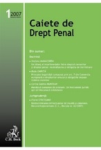 Caiete de Drept Penal nr.1/2007(ianuarie-martie)