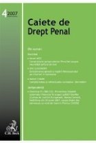 Caiete de Drept Penal, Nr. 4/2007