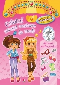 Caietul micutei creatoare de moda. Machiaj, coafuri (roz)