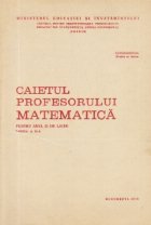 Caietul profesorului matematica pentru anul