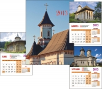 Calendar de perete cu manastiri si biserici 2013