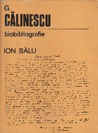 Calinescu 1899 1965 Biobibliografie