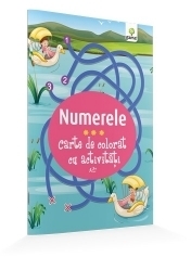 Carte de colorat cu activitati - Numerele (3+ ani)