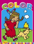 Carte de colorat - indianca