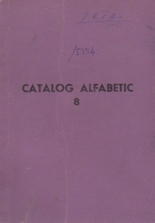 Catalog Alfabetic, Numarul 8