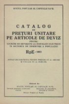 Catalog de preturi unitare pe articole de deviz pentru lucrari de reparatii la instalatii electrice in sectoru