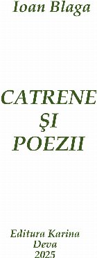Catrene şi poezii