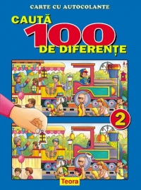 Cauta 100 de diferente 2, carte color cu autocolante