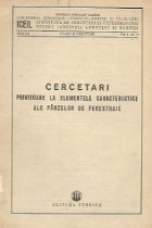 Cercetari privitoare la elementele caracteristice ale panzelor de ferestraie