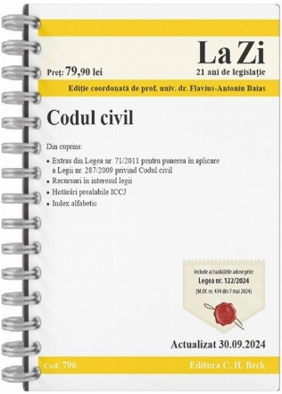Codul civil : actualizat septembrie 2024