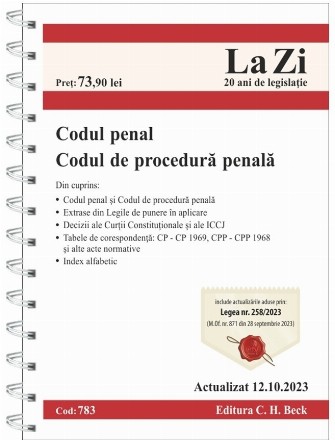 Codul penal şi Codul de procedură penală : actualizat octombrie 2023