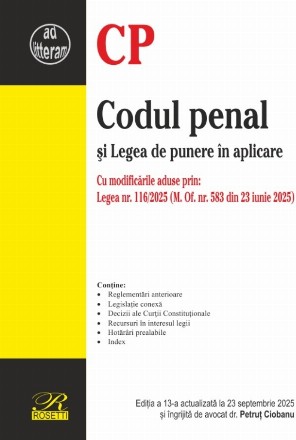 Codul penal şi Legea de punere în aplicare