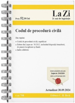 Codul de procedură civilă : actualizat septembrie 2024