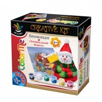 Color Me - Snowman (Set creatie Om de zapada) + Puzzle Craciun 60 piese