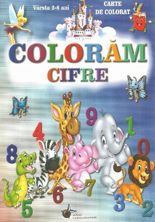 Coloram Cifre. Carte de colorat 2-6 ani