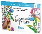 Coloram impreuna: Flori. Carte de colorat pentru copii si parinti, 3-99 ani