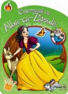 Coloreaza cu Alba-ca-Zapada. Carte cu autocolante