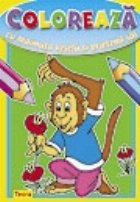 Coloreaza Maimuta vesela prietenii sai