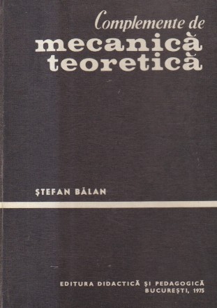 Complemente de mecanica teoretica